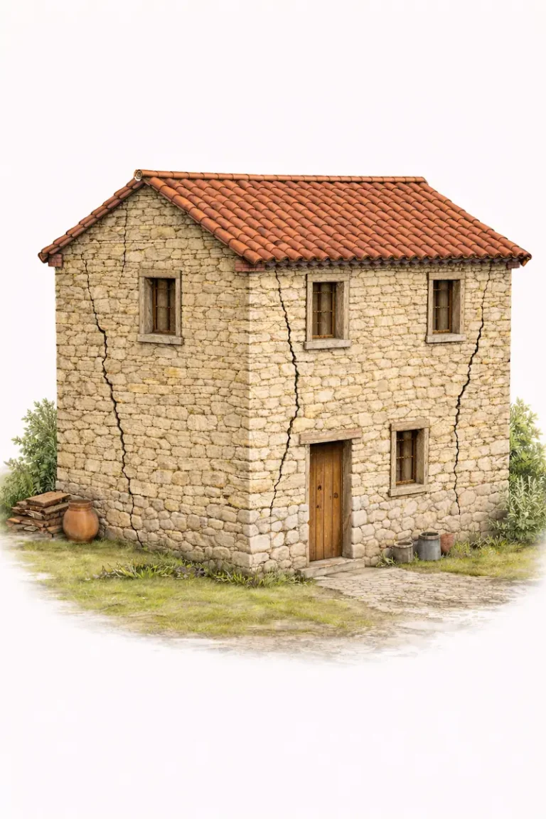fissure sur mur et maison en pierre, traitement et rénovation, dans l'AIN, Saône-et-Loire, Rhône, Isère, Jura