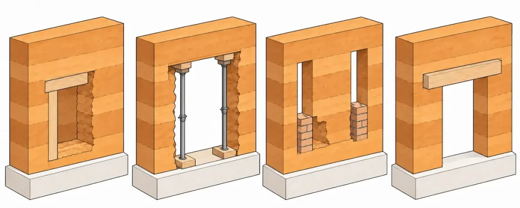 comment ouvrir un mur en pisé